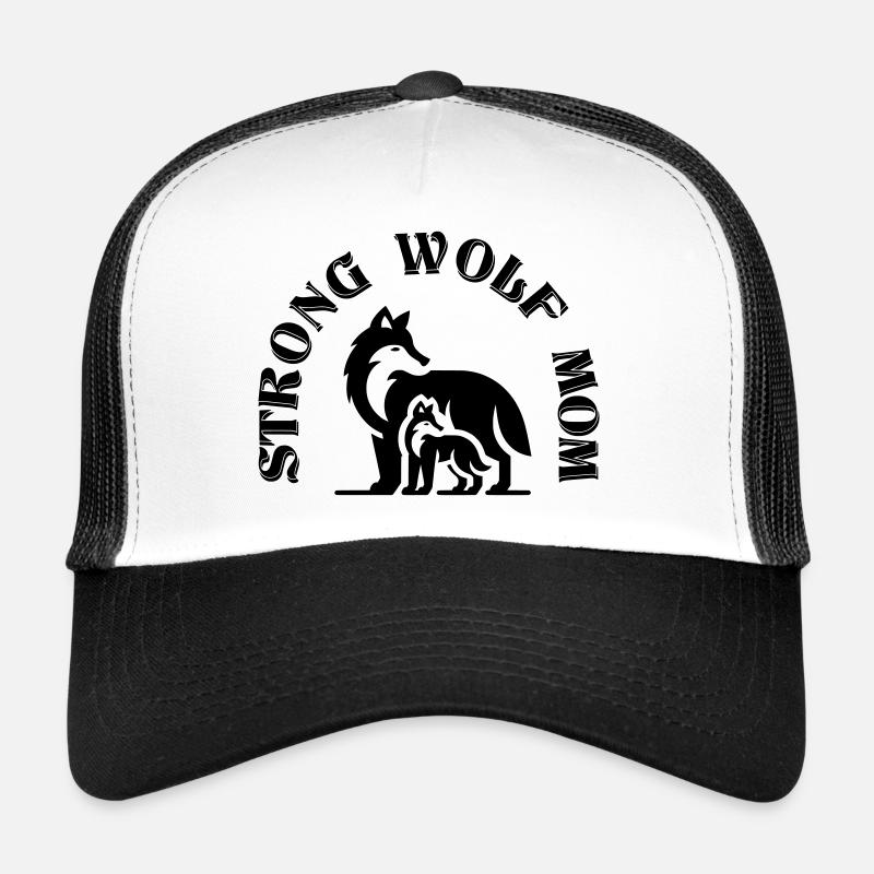Starke Mama Beste Mama Geschenk Wolf Mutter Kind Trucker Cap