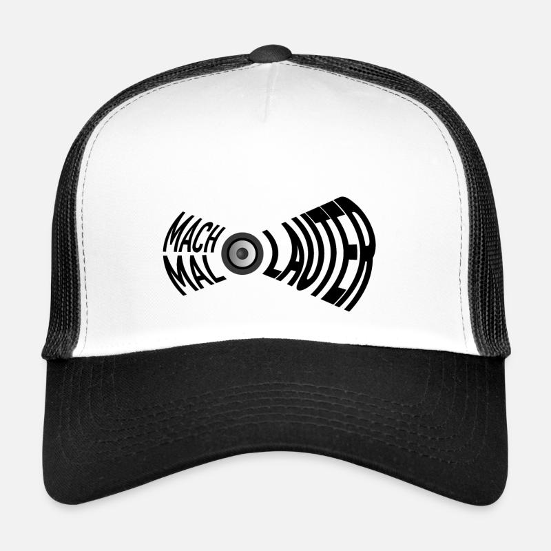 Mach Mal Lauter - Lautsprecher - auf hell - Trucker Cap - Weiß/Schwarz