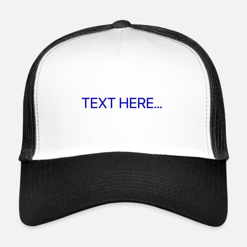 Texte brut Texte bleu Imprimé Casquette trucker 