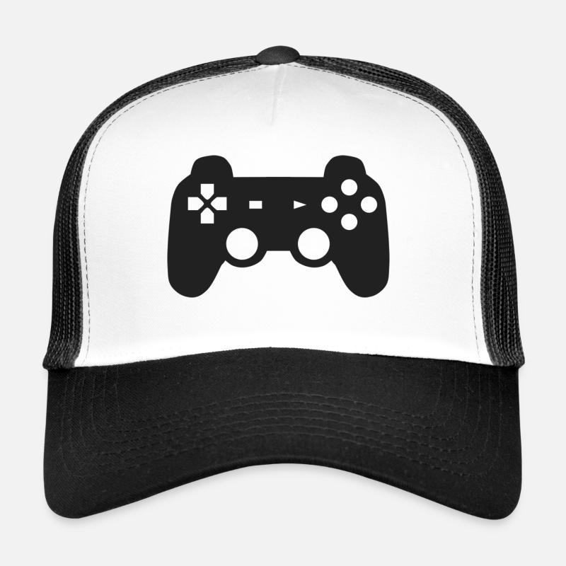 PLSTN Controller - Trucker Cap - Weiß/Schwarz
