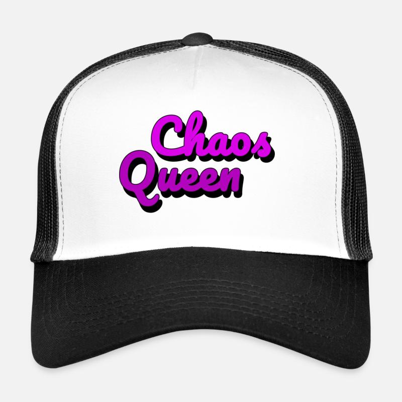 Chaos Queen - Trucker Cap - Weiß/Schwarz