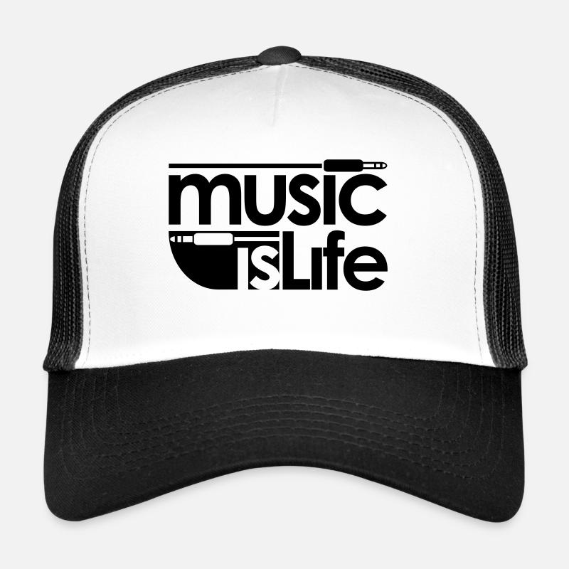 Musiclife - Trucker Cap - Weiß/Schwarz