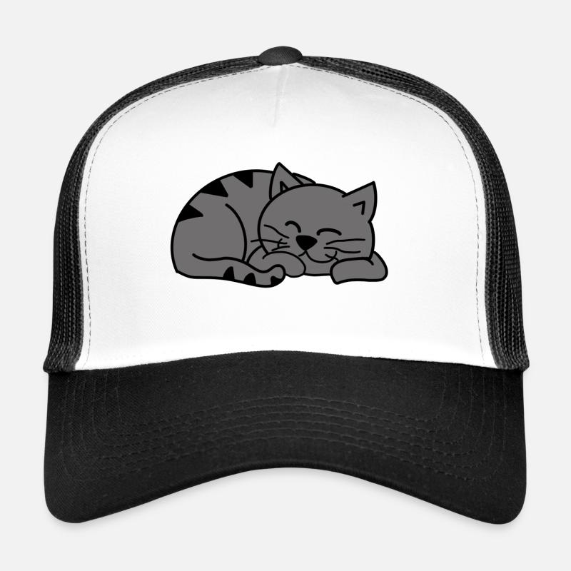 Gray sleeping cat / Sleeping gray cat Trucker Cap