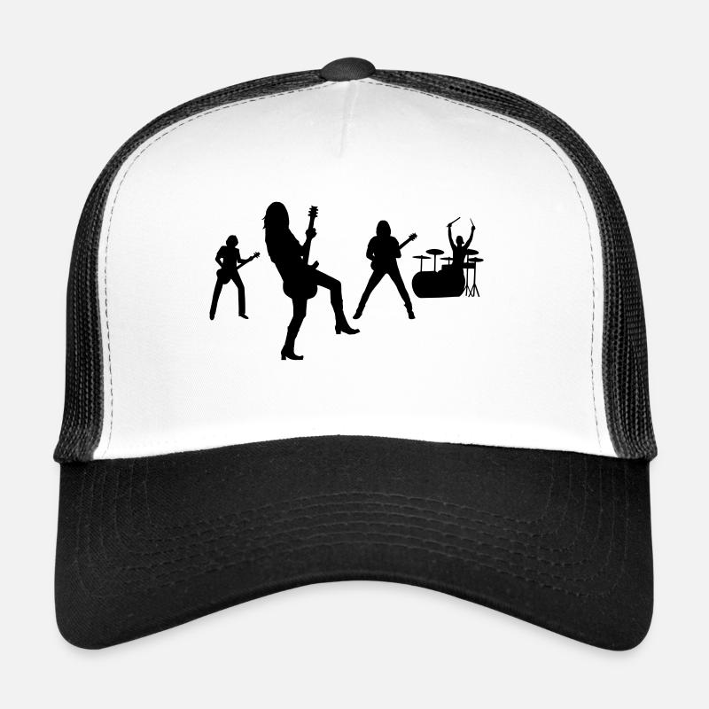 Rock Band - Trucker Cap - Weiß/Schwarz
