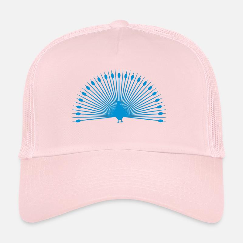 White peacock Casquette trucker 