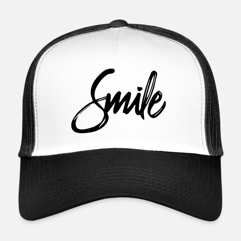 Smile - Trucker Cap - Weiß/Schwarz