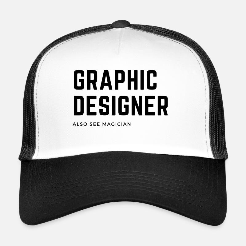 Graphic designer - Trucker Cap - white/black