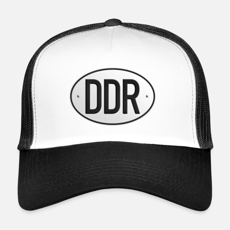 GDR license plate (realistic) Trucker Cap