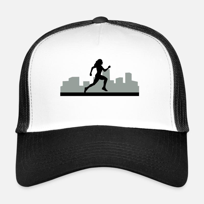 running woman Trucker Cap