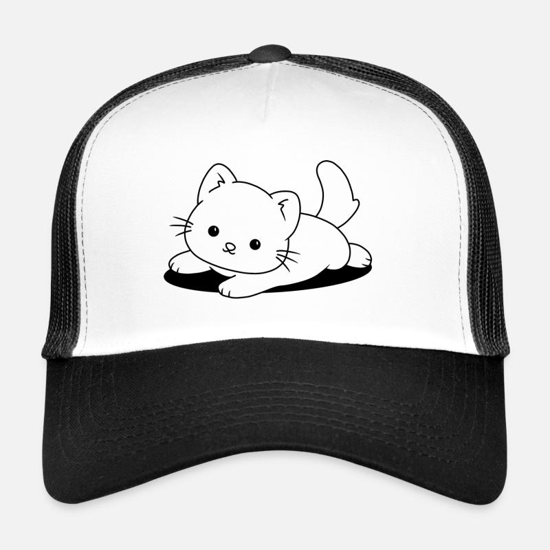 Kätzchen - Trucker Cap - Weiß/Schwarz