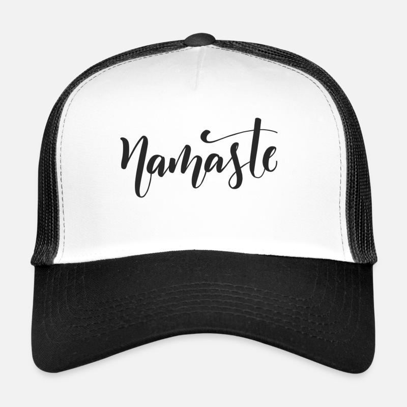 Namaste font - Trucker Cap - white/black