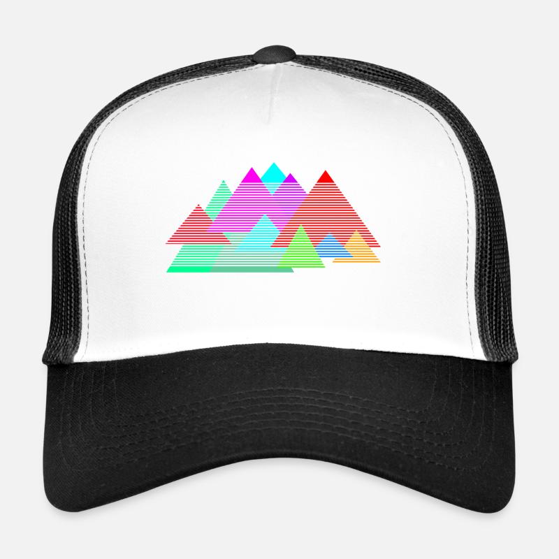 In den Bergen ist es ruhig, da kann man wandern - Trucker Cap - Weiß/Schwarz
