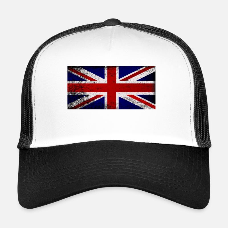 Drapeau Union Jack grunge Casquette trucker 