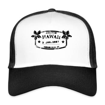 HAWAI - Casquette trucker  - blanc/noir - Devant