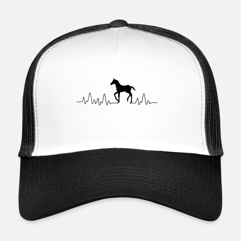 Fréquence cardiaque Cheval Casquette trucker 