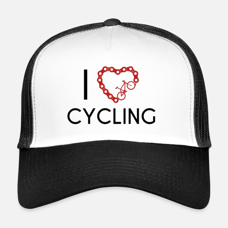 J’aime le cyclisme - Casquette trucker  - blanc/noir