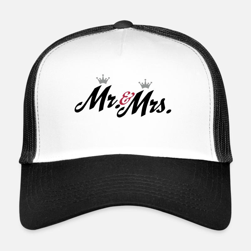 hochzeit - Trucker Cap - Weiß/Schwarz
