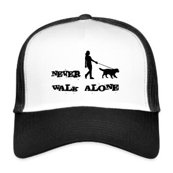 Hund gassi - Trucker Cap - Weiß/Schwarz - Vorne