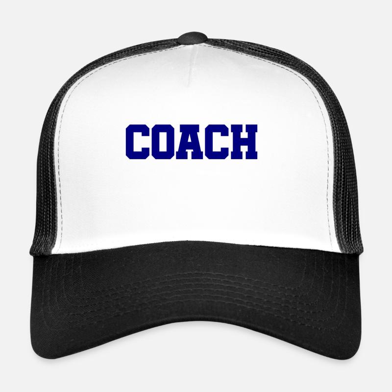 Coach - The best Coach - Der beste Trainer - Trucker Cap - Weiß/Schwarz
