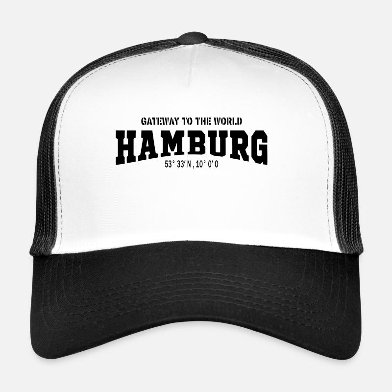 HAMBURG - Trucker Cap - Weiß/Schwarz