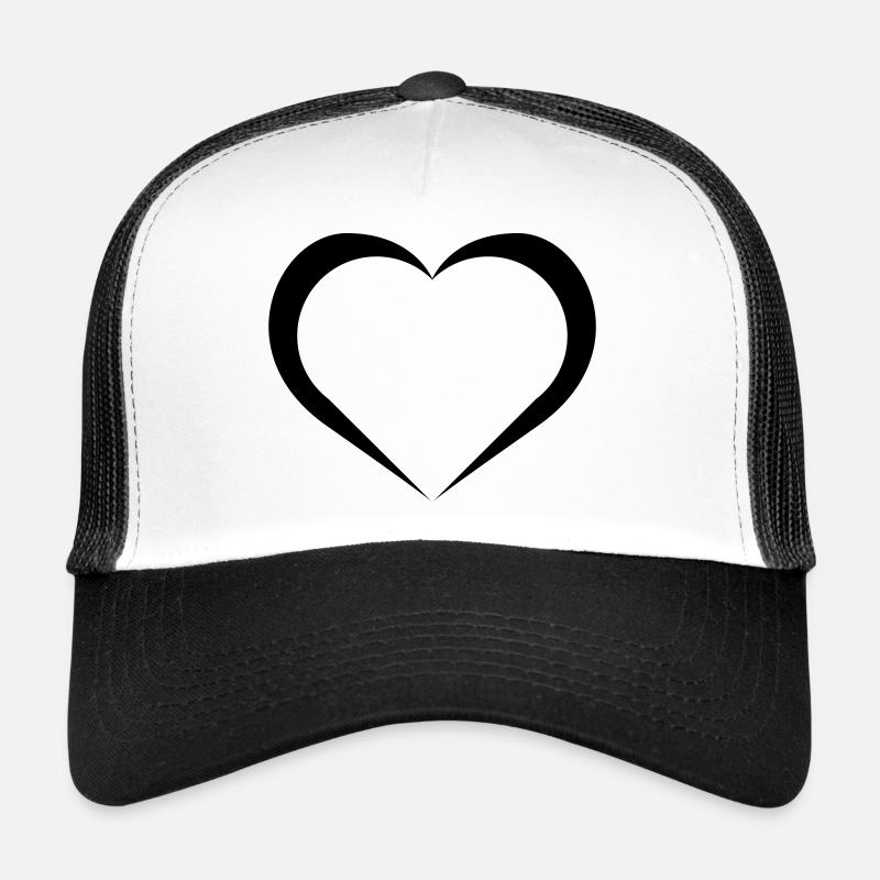 heart - Casquette trucker  - blanc/noir