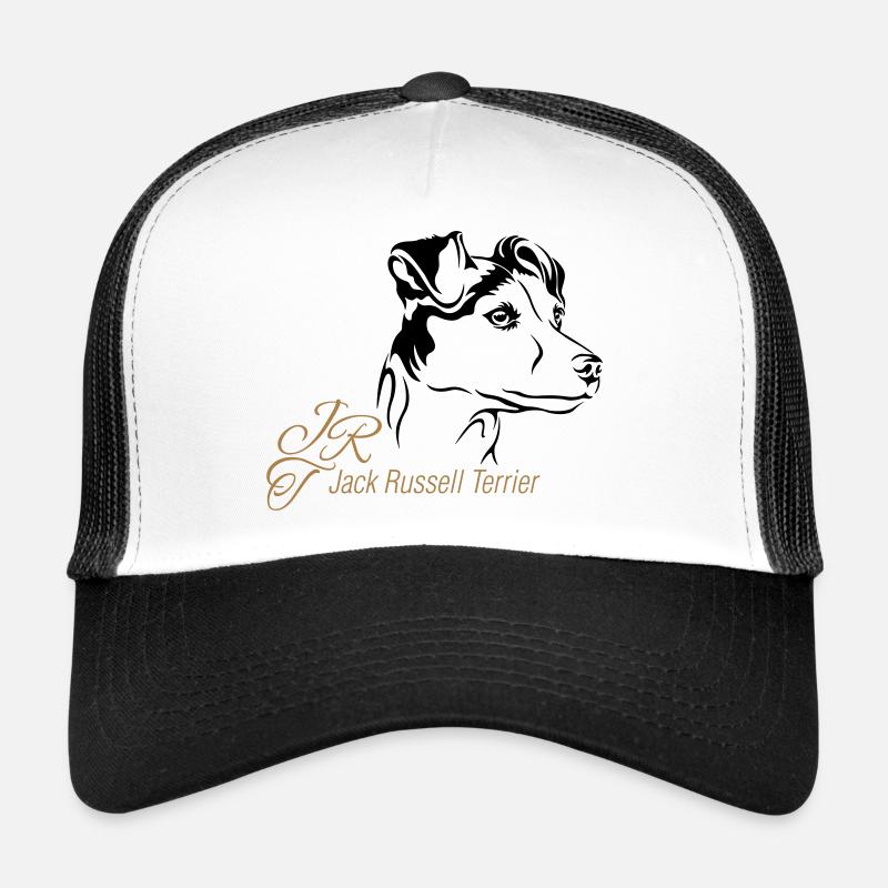 Jack Russell Terrier - Trucker Cap - Weiß/Schwarz