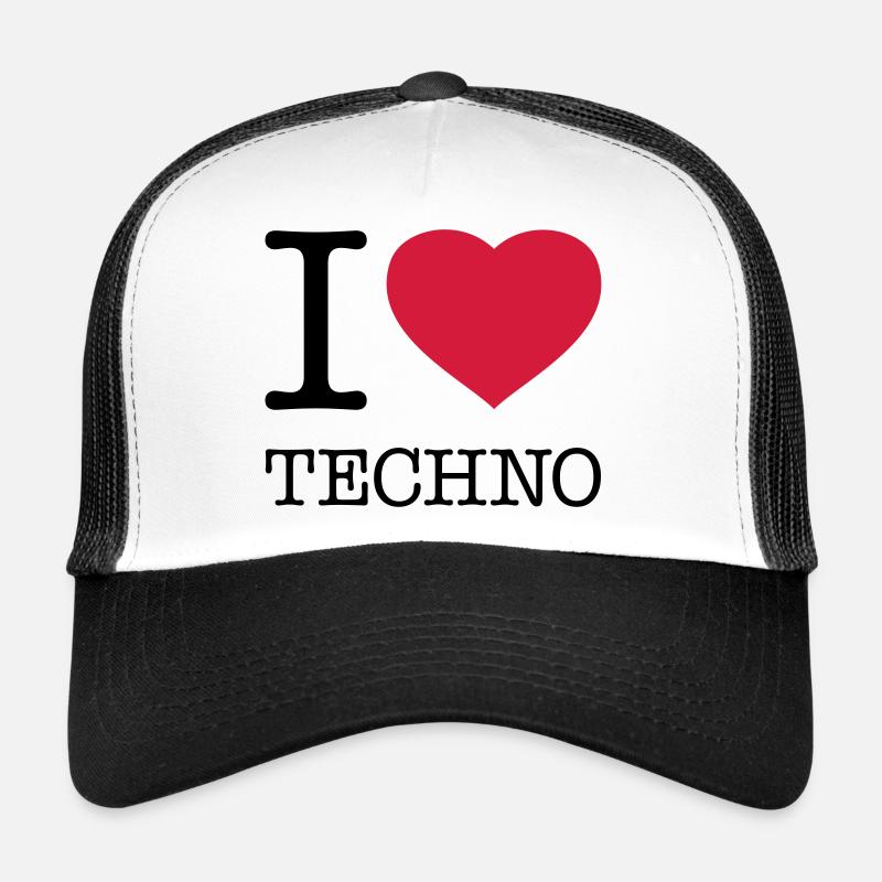 I LOVE TECHNO Trucker Cap
