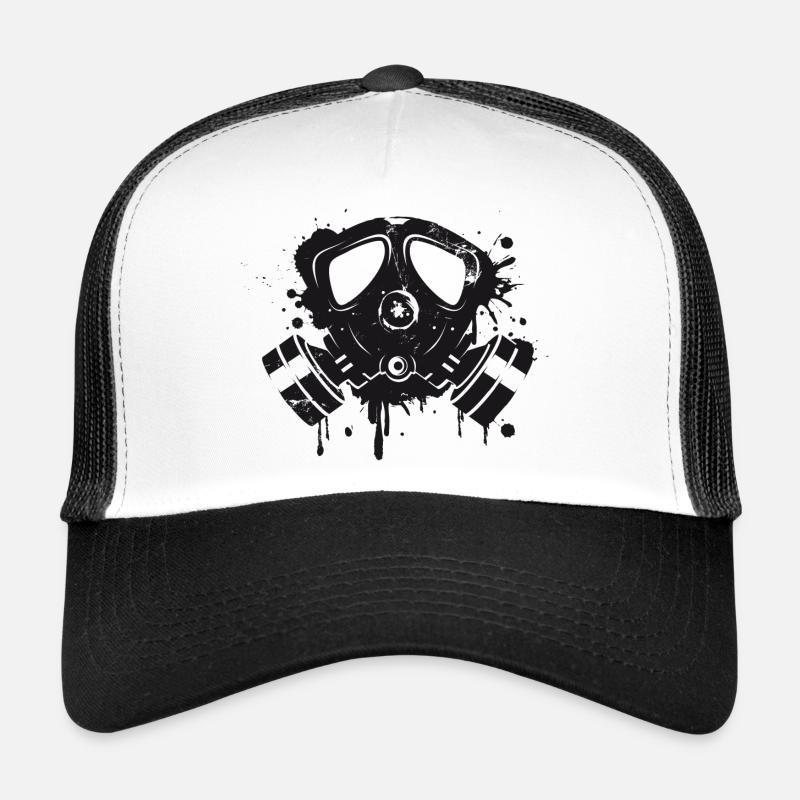 Masque à gaz graffiti Casquette trucker 