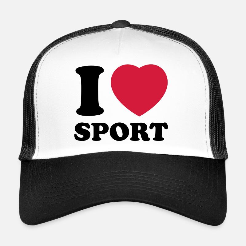 i love sport 2c - Trucker Cap - white/black