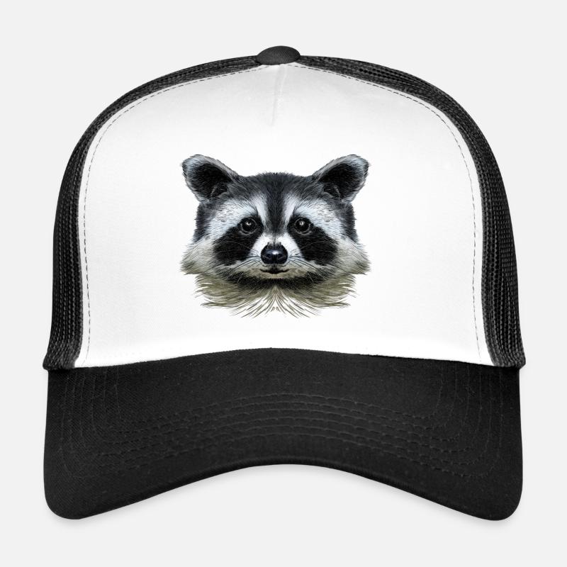Waschbär - Trucker Cap - Weiß/Schwarz