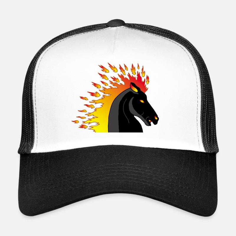 Feuerpferd - Trucker Cap - Weiß/Schwarz