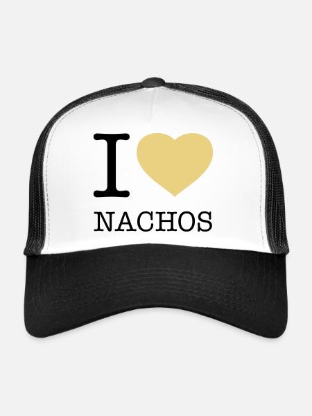 I LOVE NACHOS - Casquette trucker  - blanc/noir - Devant