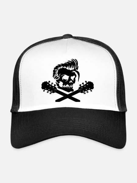 gitarre - Casquette trucker  - blanc/noir - Devant
