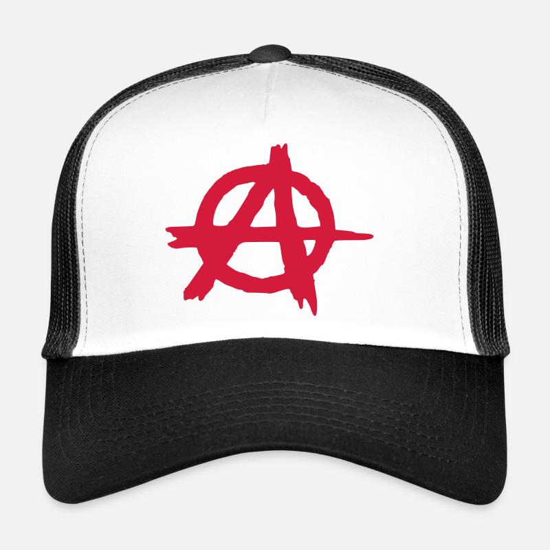 Anarchy - Casquette trucker  - blanc/noir