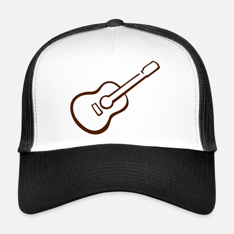 Gitarre - Trucker Cap - Weiß/Schwarz