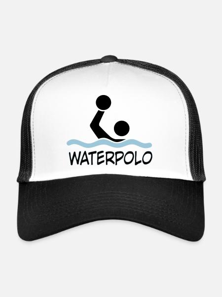 waterpolo - Casquette trucker  - blanc/noir - Devant