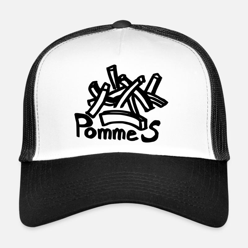 384 pommes - Trucker Cap - Weiß/Schwarz