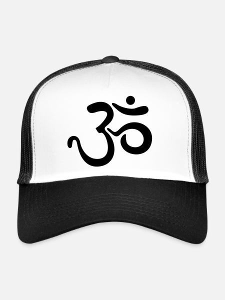 yoga - Casquette trucker  - blanc/noir - Devant