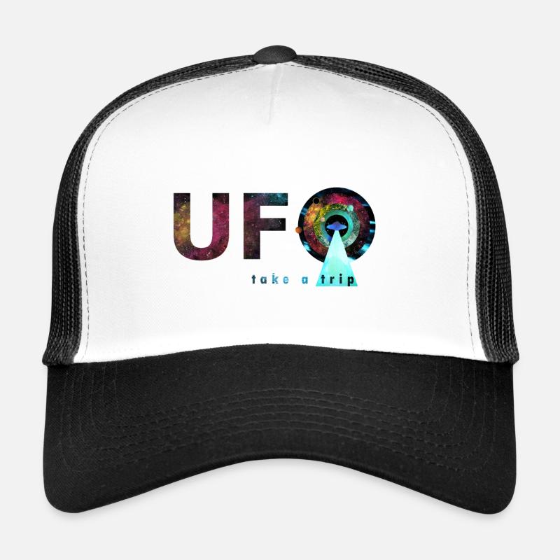 ufo - take a trip - Casquette trucker  - blanc/noir