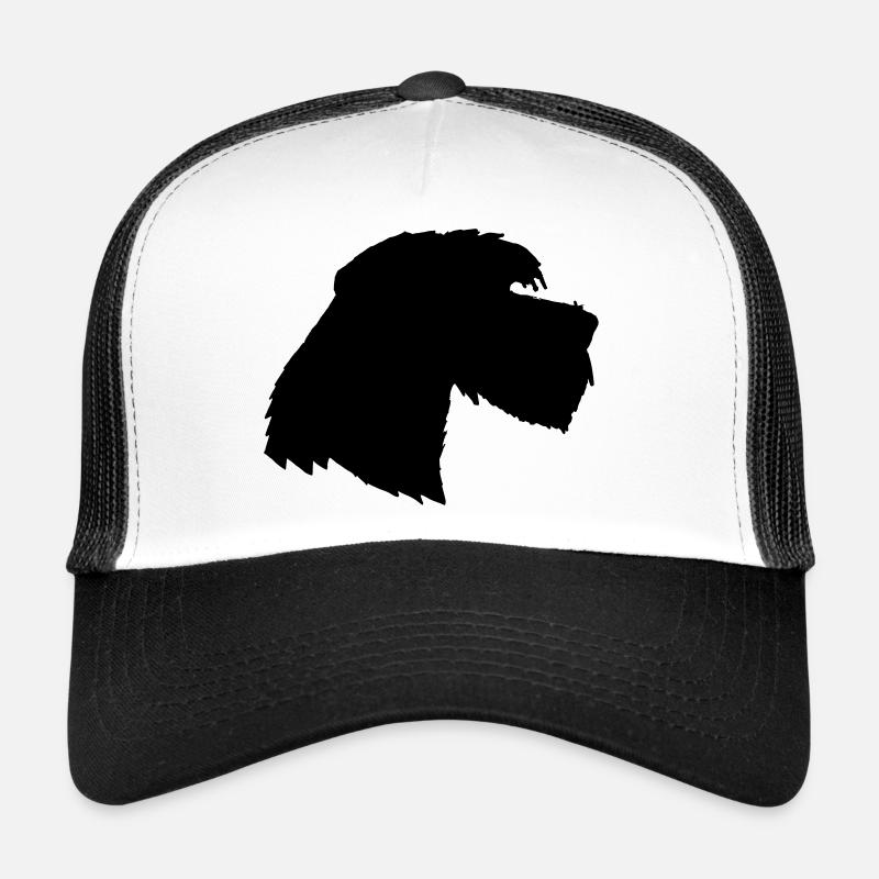 Hund Riesenschnauzer 3, Schnauzer schön - Trucker Cap - Weiß/Schwarz