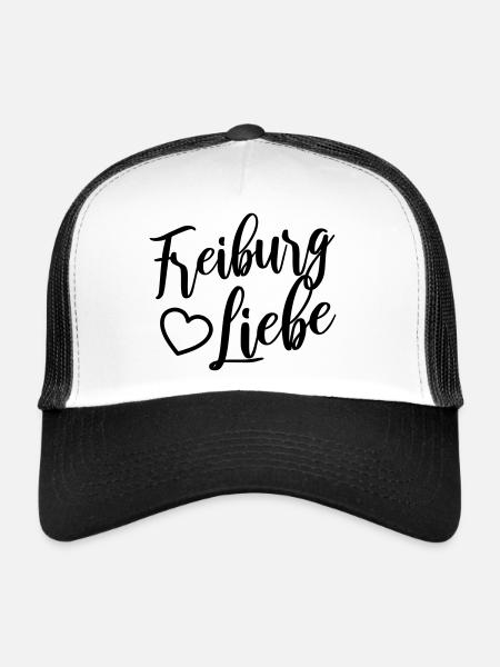 Freiburg Liebe - Trucker Cap - Weiß/Schwarz