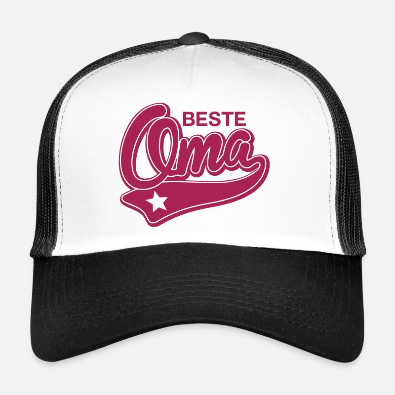 Beste Oma - Trucker Cap - Weiß/Schwarz