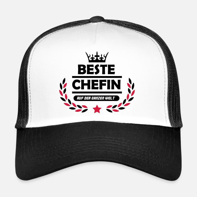 beste_chefin_der_welt_002 - Trucker Cap - Weiß/Schwarz