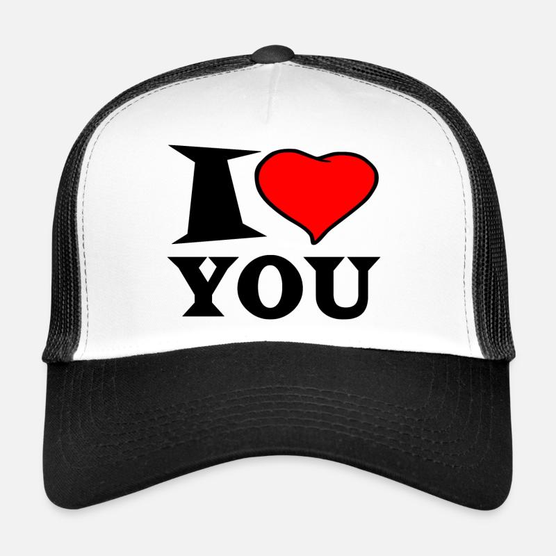 I love you - Trucker Cap - Weiß/Schwarz
