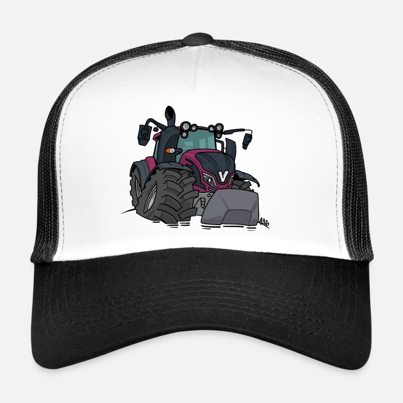 0920 V. - Casquette trucker  - blanc/noir