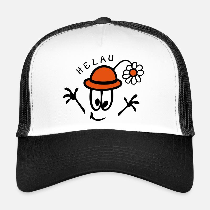Karneval Helau, Fasching - Trucker Cap - Weiß/Schwarz