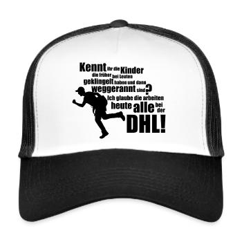 DHL Funshirt - Trucker Cap - Weiß/Schwarz - Vorne