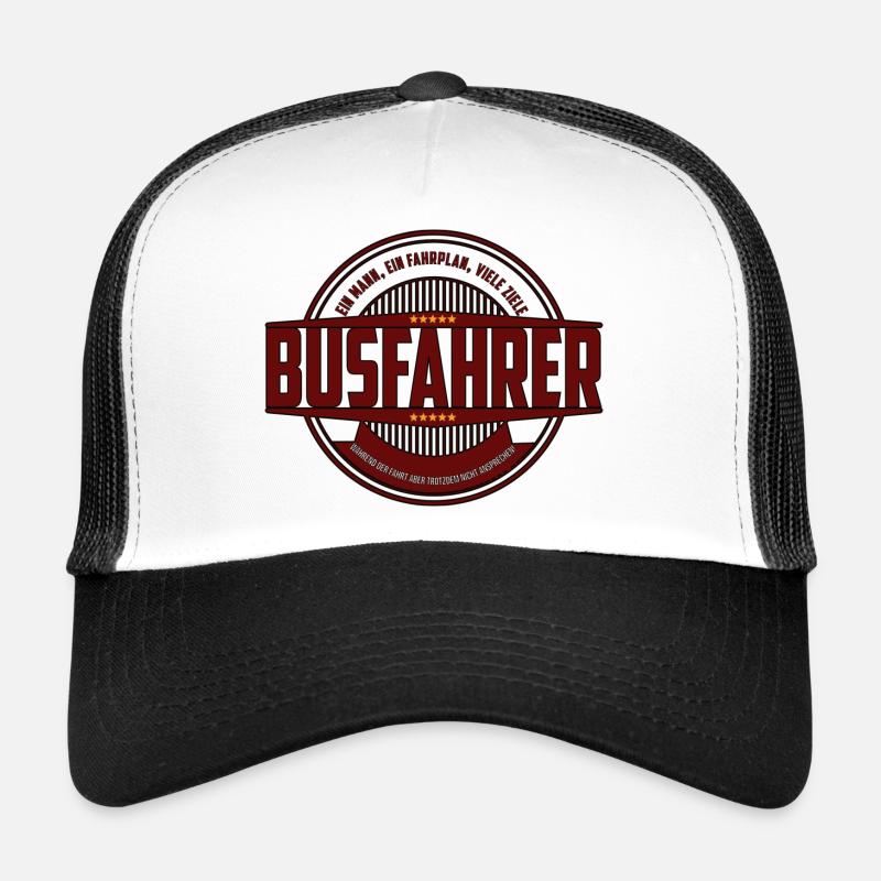 Busfahrer - Trucker Cap - Weiß/Schwarz