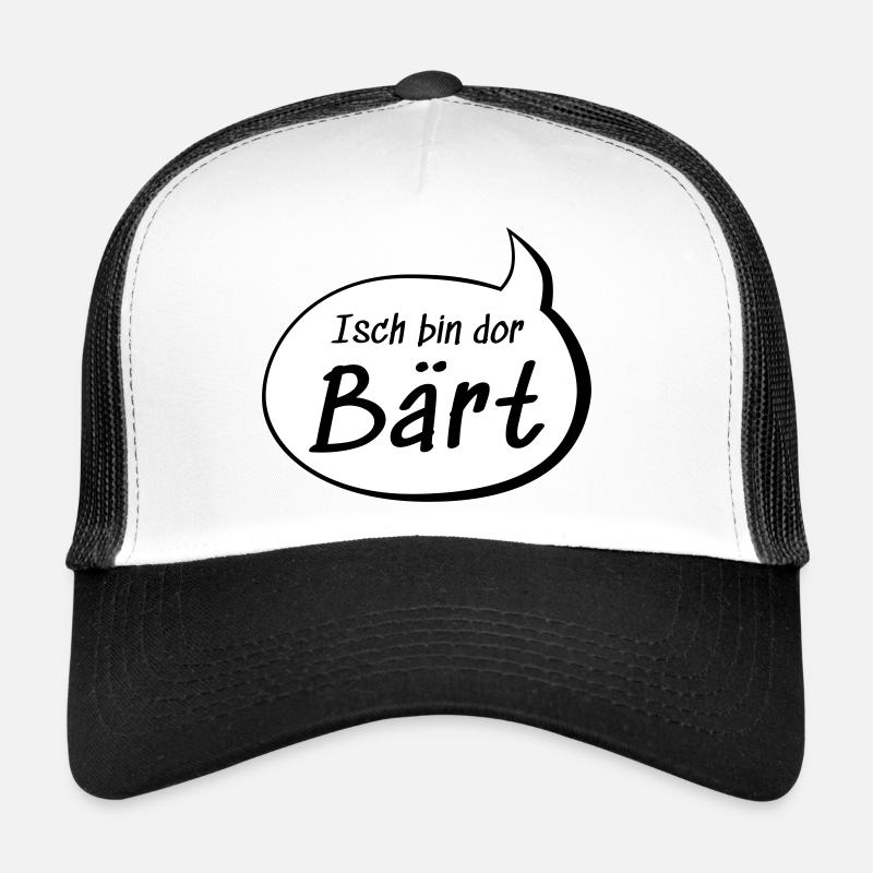 Isch bin dor Bärt Bert auf sächsisch lustig - Trucker Cap - Weiß/Schwarz