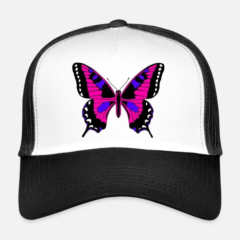 pretty butterfly - Trucker Cap - white/black